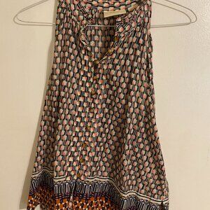 Anthropologie Maeve Multi-Color Print Button-Up Sleeveless Blouse Sz S
